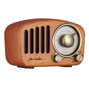 Mini radio en bois avec lecteur de carte audio, produits électroniques anciens - Product Image 6