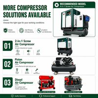 Compresseur d'air industriel portable électrique rotatif haute pression 24L 300L 50L 500L 100L 80 Gallons 200 Litres à vis