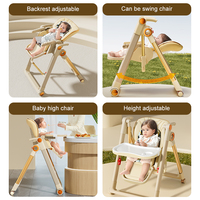 Chaise haute pour bébé à succès avec mode balancelle : libérez les mains de maman et apaisez bébé pour qu'il s'endorme