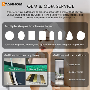 Gương soi toàn thân đứng sàn, gắn tường, dành cho phòng trang điểm của salon làm đẹp STANHOM bán buôn - Product Image 4
