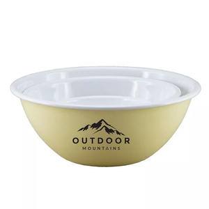 Embalagem de logotipo personalizado eco-amigável, cor branca, impressão de logotipo metal, esmalte de aço, conjunto de tigela para casa - Product Image 5