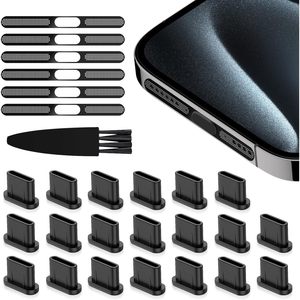 Kit de Protección de 27 Piezas para iPhone 14 15 16 17, Cubierta Antipolvo USB C, Adhesivo para Auriculares, Color Negro - Product Image 1