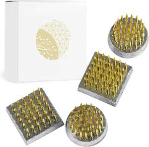 Wazakura P7 Kenzan Grande para Ikebana, Soporte Floral Cuadrado de Latón y Plástico, Kenzan Redondo de 23mm y 24mm - Product Image 1