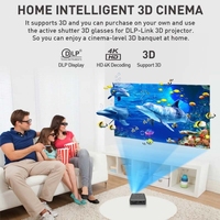 Vente en gros Offre Spéciale P11 854x480 DLP projecteur intelligent Android 9.0 4GB + 32GB Mini projecteur Android 4K avec télécommande infrarouge