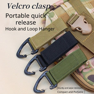 Hikeon Mousqueton multifonctionnel à boucle triangulaire, fixation rapide, en nylon tactique imperméable, toutes saisons, pour sac à dos en forme <span class=keywords><strong>de</strong></span> D - Product Image 5