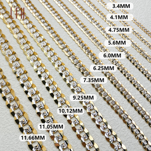 Collana a maglie piatte cubane Miami in oro massiccio 18 carati Au750 LFH, gioielli in oro saudita, gioielli in vero oro 18 carati, 18k, indossabile, con possibilità di sponda. - Product Image 6