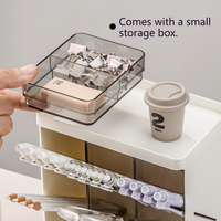 Organisateur de bureau moderne multifonctionnel en acrylique pour la maison et le bureau, boîte de rangement empilable à compartiments, écologique et transparente