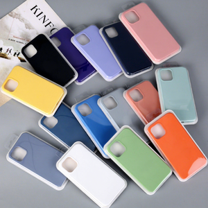 Funda de Silicona Sólida con Logotipo para <span class=keywords><strong>iPhone</strong></span> 18 17 16 15 14 12 Pro X XS Max, Funda para Teléfono Móvil <span class=keywords><strong>iPhone</strong></span> <span class=keywords><strong>13</strong></span> 11 Pro Max con <span class=keywords><strong>Caja</strong></span> - Product Image 1
