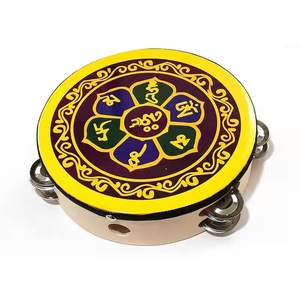 Double Row Bell Tambourines Wholesale Hand <b>Drums</b> Wooden Bell <b>Drums</b> Orff Percussion Instruments - Product Image 4