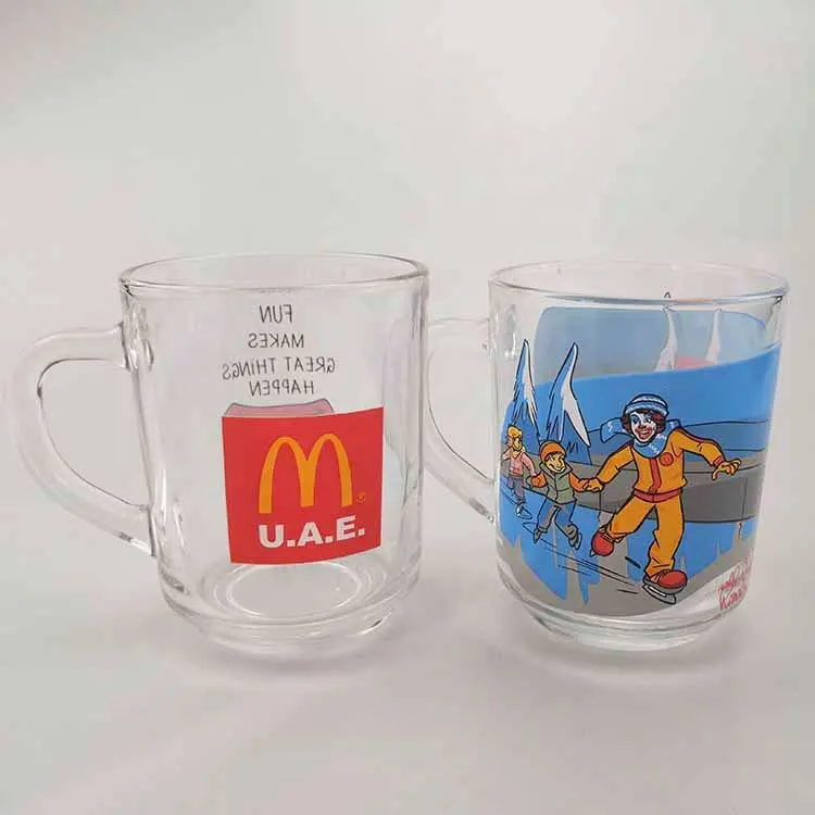 sedex audit factory Mcdonald's royalex mug cup 8oz glass coffee mugs with handles