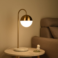 Lampe de chevet avec avion doré, luminaire de Table, décoration d'hôtel, style marbre, nouvelle collection