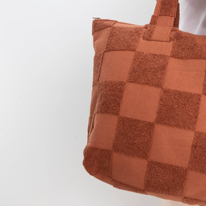Grossistes en ligne, grands sacs de plage en tissu éponge à carreaux personnalisés pour femmes, sacs de sport, sacs de voyage, sacs à bandoulière - Product Image 3