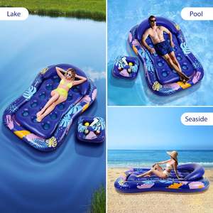 Flotador Inflable de PVC de Lujo para Piscina con Portavasos y Reposacabezas, Balsa Premium para Broncearse para Adultos, Estándares de la UE/EE. UU. - Product Image 6