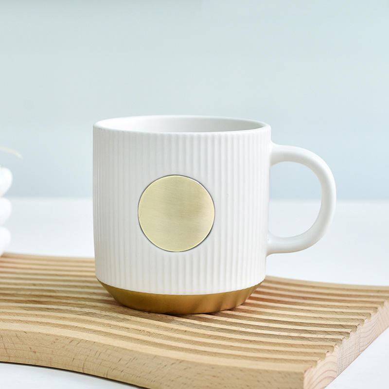 Matte white bronze medallion (with gold base)