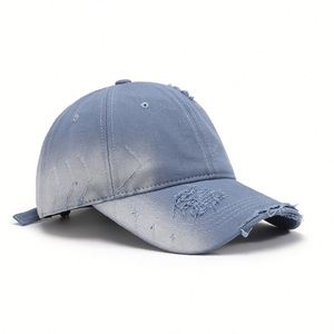 Casquette de baseball unisexe 6 panneaux en coton 100% délavé, doux, déchiré et teint, style mode outdoor, pour toutes les saisons, vente en gros - Product Image 5