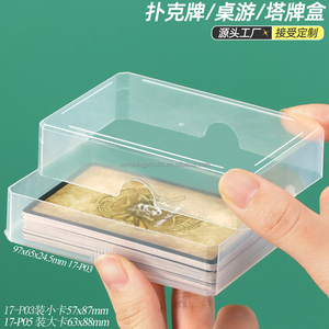 Caja de Cartas de Plástico PP Transparente SUNSHING, con Bisagras, para un Solo Mazo, Contenedor de Almacenamiento de Cartas de Póker, Portátil, para Cartas de Tarot - Product Image 6