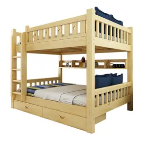 Cheap Sale Modern Kid Wood Dunk Bed Designs for Kids with drawer and Ladder