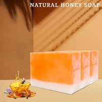 Savon Solide Artisanal au Lait de Chèvre et Miel, Naturel, Biologique, Non Irritant, Éclaircissant et Exfoliant pour la Peau, en Forme de Gâteau