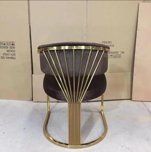 Modern Luxury Hotel Dining Room Chair Set Stainless Steel Black Velvet Tufted Fabric Living Room Bedroom Restaurant Eco-Friendly - Product Image 2
