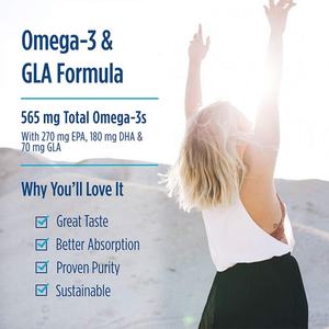 Oferta Especial: Extracto de Omega para Apoyar el Estado de Ánimo, la Salud del Corazón, el Cerebro, la Vista y el Sistema Inmunitario en Adultos, Suplemento de Omega, 180 Cápsulas Blandas - Product Image 5