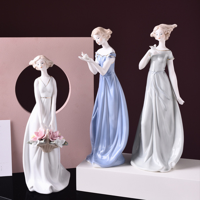 European Style Ceramic Character Ornaments Home Accessories Living Room Wine Cabinets New Wedding Gifts