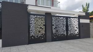 Portail moderne en acier forgé avec un design français élégant et une surface thermolaquée, forme en acier 50x100x4x8 - Product Image 4