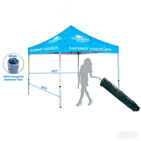 Tissu Oxford Adamx personnalisé, imprimé par sublimation, résistant aux UV, ignifuge, imperméable, avec cadre en aluminium portable pour l'extérieur