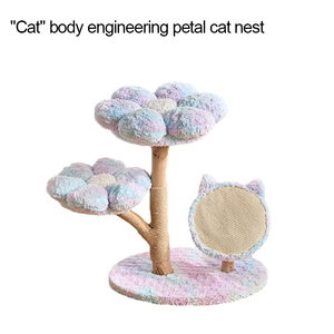 Lit et structure d'escalade en bois écologique, type vertical, résistant à l'usure, sans perte de fibres, pour les pattes de chaton, design moderne et luxueux - Product Image 2