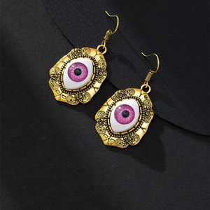 Evil Eye <b>Tassel</b> Drop <b>Earrings</b> Zinc Alloy Bezel Setting Fashion Jewelry For Women Yiwu Origin Style 1 To 6 - Product Image 4