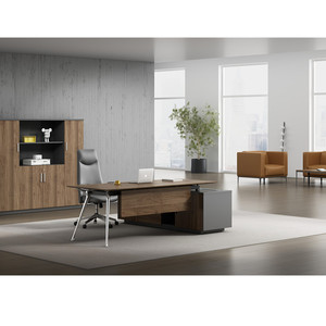 Venta al por mayor Escritorios de oficina personalizados Mesa de ordenador de madera Lujo Ceo Manager Ejecutivo Muebles de oficina modernos - Product Image 3