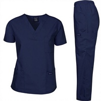 Ensemble de blouses médicales unisexes en tissu Dobby polyester/coton, haut et pantalon