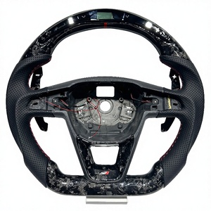 Volante Deportivo de Fibra de Carbono Forjado con Pantalla LED para SEAT <span class=keywords><strong>Leon</strong></span> Mk3 <span class=keywords><strong>FR</strong></span> Cupra <span class=keywords><strong>Ibiza</strong></span>, Volante Carbone, Volante Cupra - Product Image 1
