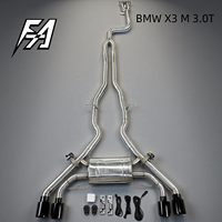 Impression 3D pour BMW X3 X3M F97 X4 X4M F98 3.0T 2019-2023, Valvetronic de haute qualité en SS304 avec 4 sorties d'échappement en fibre de carbone