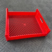 Caisse à pain en plastique de qualité alimentaire empilable avec grille - Caisse à pain en plastique durable, écologique et légère