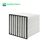 Filtre à poche rigide, haute étanchéité à l'air, faible résistance, fibre synthétique longue durée