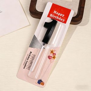 เทียนพาราฟินสีดำจากโรงงานสำหรับตกแต่งเค้กคริสต์มาสและวันเกิด - Product Image 3