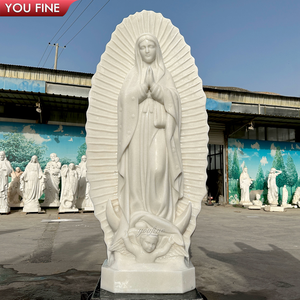 Église en marbre Notre Dame Bénisse Vierge Guadalupe Statue - Product Image 1