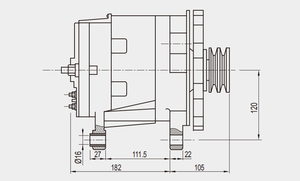 Alternateur de voiture haute puissance Ave2154 24 volts 150 ampères pour système moteur Md615 pour pièces de rechange de camion <span class=keywords><strong>Scania</strong></span> Moteur Auto Guangzhou - Product Image 5