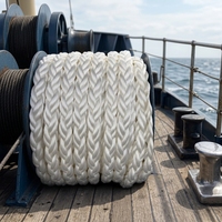 Corde mixte haute résistance en PP et polyester à 8 brins pour usage maritime, d'amarrage et industriel intensif