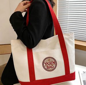 Reusable Eco-Friendly Grocery Shopping Canvas Tote <b>Bag</b> with Zipper Closure and External Pocket for Daily Use & Travel - Product Image 2