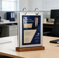 Support de menu portable moderne en acrylique épais A5, présentoir publicitaire de comptoir en verre poli pour magasin
