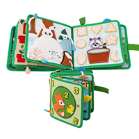 Jouets éducatifs Montessori en feutre, tableau d'activités silencieux pour les tout-petits, enfants, tableau sensoriel pour garçons et filles