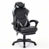 Chaise de jeu ergonomique moderne avec rotation à 360 degrés, hauteur réglable, fonction de réclinaison et de refroidissement, en cuir PU