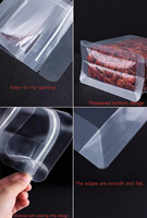 Sacs sous vide transparents thermoscellables en PE de qualité alimentaire, anti-humidité, sur mesure, avec gaufrage pour snacks