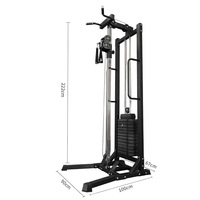 Appareil de musculation fonctionnel mural à câble croisé simple face Meridian Commercial avec système de poulies réglable et cadre métallique pour salle de sport