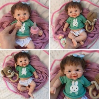 Poupée Reborn en Silicone Vivienne de 12 pouces, réaliste, avec cheveux implantés, membres souples, anatomiquement correcte pour les enfants
