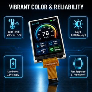 Module d'affichage LCD TFT <span class=keywords><strong>TN</strong></span>/IPS de 2,4 pouces, petit écran, résolution 240x320, modules LCD TFT - Product Image 3