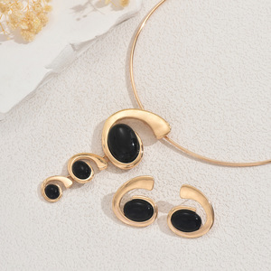Meilleur Ensemble de Bijoux en Alliage pour Femme, Collier de Fête Complet, Design Spirale Elliptique Irrégulière, Effet Étincelant, Kit de Démarrage - Product Image 6