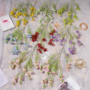 Bouquet artificiel Ciel étoilé Cosmos, fleurs en soie, décorations de mariage pour salons - Product Image 1