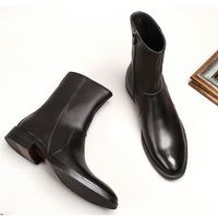 Bottines Chelsea pour homme au design classique, bottes de cow-boy en cuir véritable pour homme, tailles 37-45